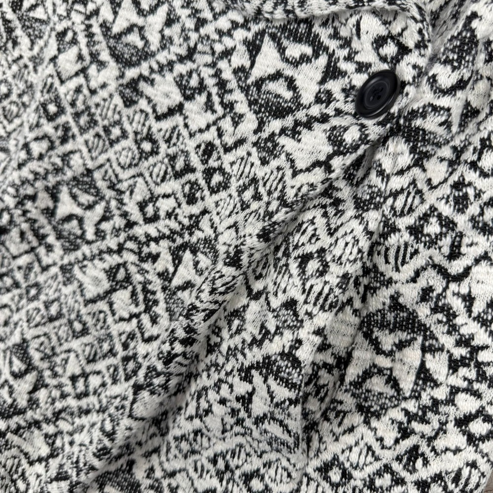 TRIBAL JEANS Womens Geometric Print Wrap Cardigan Long Sleeve Size M Black White - Picture 3 of 13
